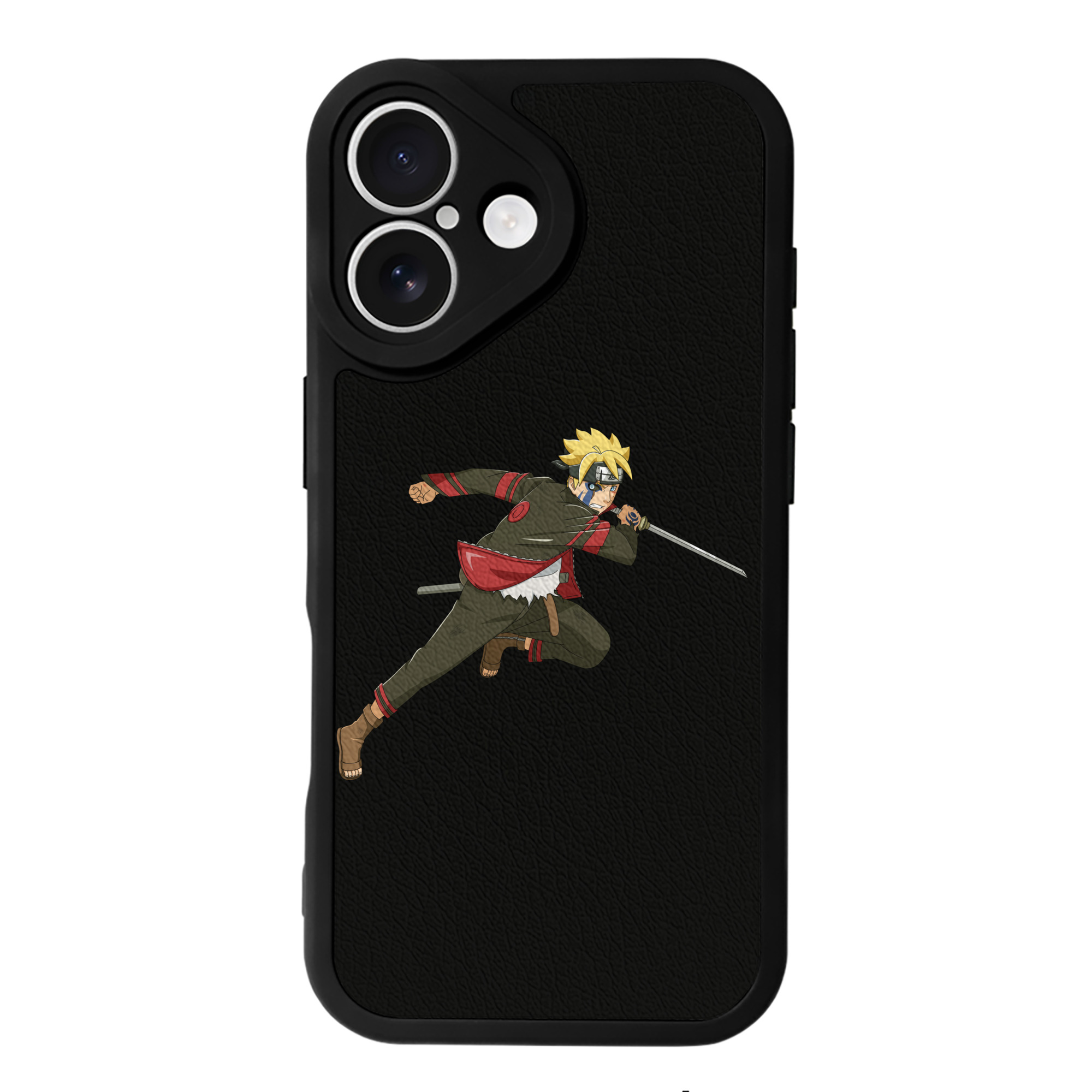 （画像用） NARUTO -ナルト- うずまき ボルト Uzumaki Boruto 【iPhone 16シリーズ対応】シリコンスマホケース（レザー調） 材質：シリコン